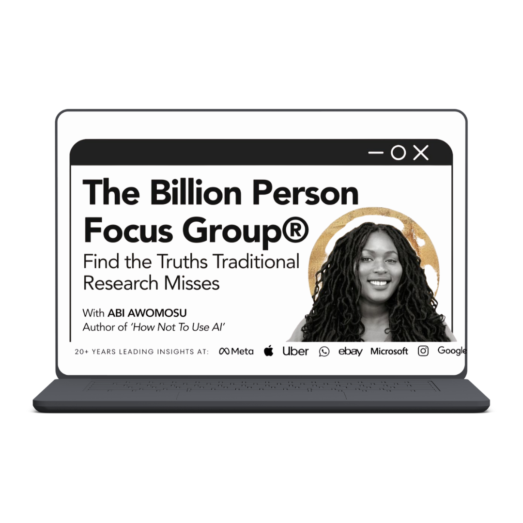 The Billion Person Focus Group® - Find the Truths Traditional Research Misses